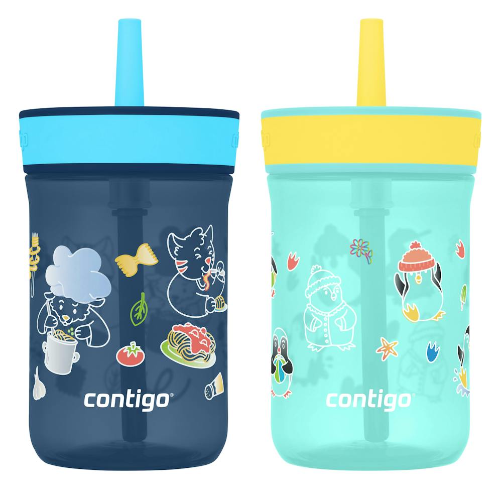 Contigo® Kids’ Leighton Straw Tumbler with Spill-Proof Leak-Proof Lid, 14oz ·01