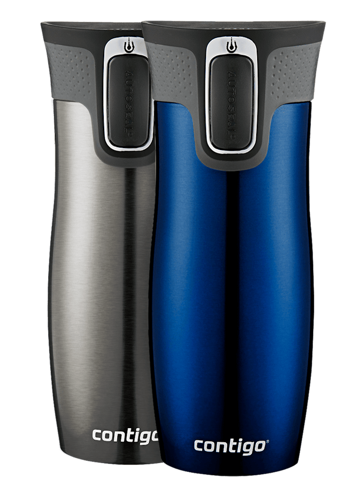 Contigo® West Loop 2.0 Stainless Steel Travel Mug with AUTOSEAL® Lid, 16oz, 2-Pack ✦
